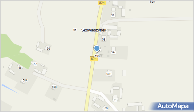 Skowieszynek, Skowieszynek, 59A, mapa Skowieszynek