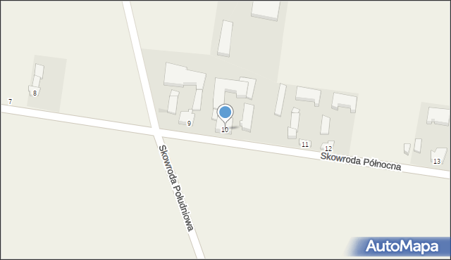 Skowroda Północna, Skowroda Północna, 10, mapa Skowroda Północna