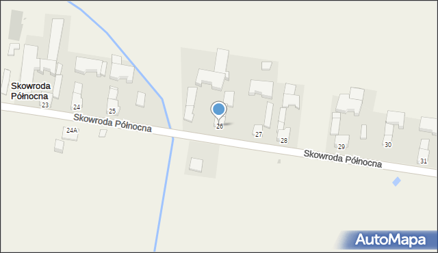 Skowroda Północna, Skowroda Północna, 26, mapa Skowroda Północna