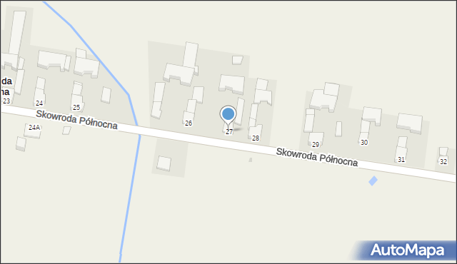 Skowroda Północna, Skowroda Północna, 27, mapa Skowroda Północna