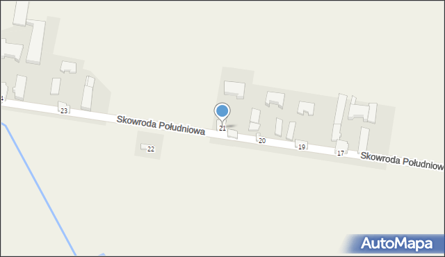 Skowroda Południowa, Skowroda Południowa, 21, mapa Skowroda Południowa