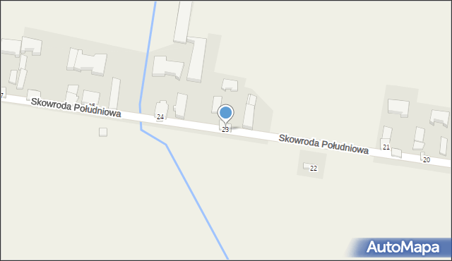 Skowroda Południowa, Skowroda Południowa, 23, mapa Skowroda Południowa