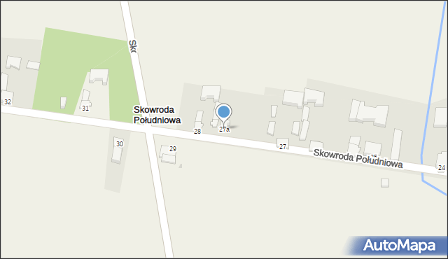 Skowroda Południowa, Skowroda Południowa, 27a, mapa Skowroda Południowa