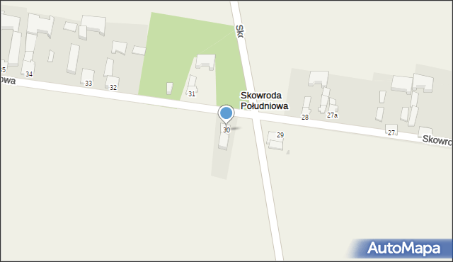 Skowroda Południowa, Skowroda Południowa, 30, mapa Skowroda Południowa