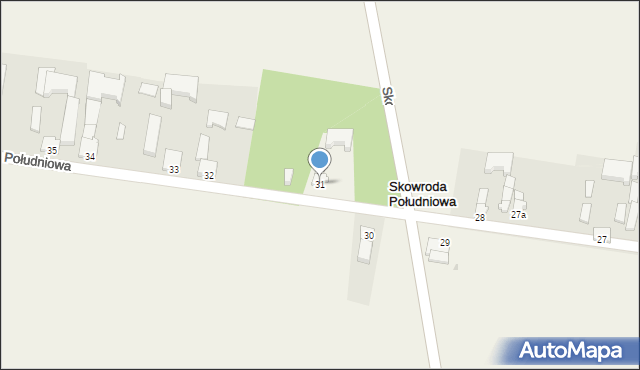 Skowroda Południowa, Skowroda Południowa, 31, mapa Skowroda Południowa