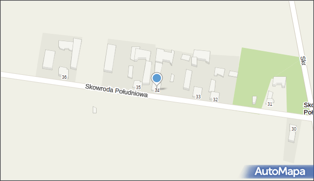 Skowroda Południowa, Skowroda Południowa, 34, mapa Skowroda Południowa