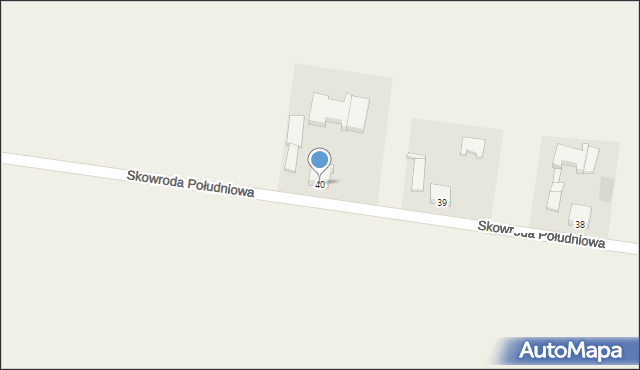 Skowroda Południowa, Skowroda Południowa, 40, mapa Skowroda Południowa