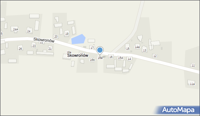 Skowronów, Skowronów, 16a, mapa Skowronów