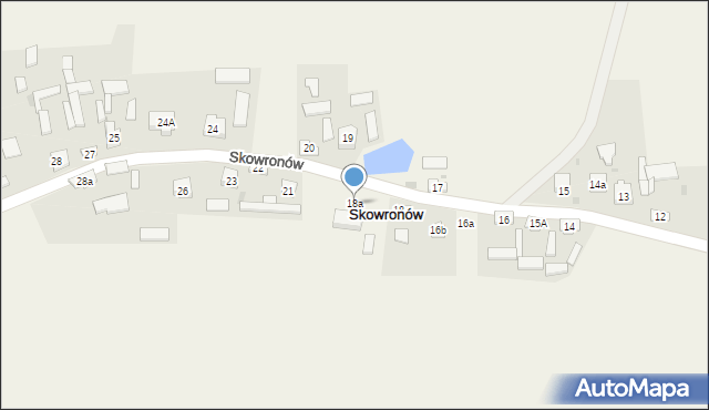 Skowronów, Skowronów, 18a, mapa Skowronów