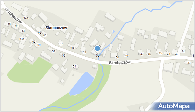 Skrobaczów, Skrobaczów, 51, mapa Skrobaczów