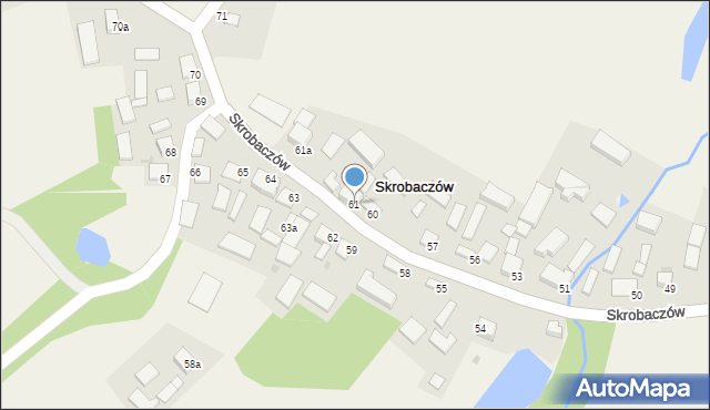 Skrobaczów, Skrobaczów, 61, mapa Skrobaczów