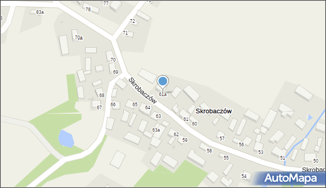 Skrobaczów, Skrobaczów, 61a, mapa Skrobaczów