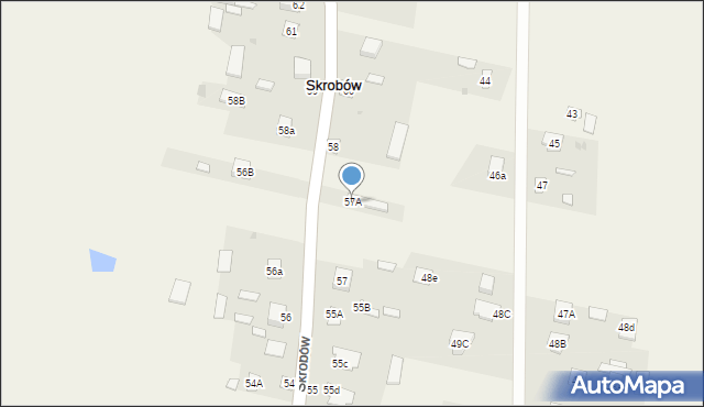 Skrobów, Skrobów, 57A, mapa Skrobów