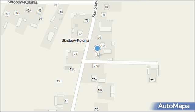 Skrobów-Kolonia, Skrobów-Kolonia, 78, mapa Skrobów-Kolonia