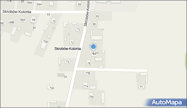 Skrobów-Kolonia, Skrobów-Kolonia, 78A, mapa Skrobów-Kolonia