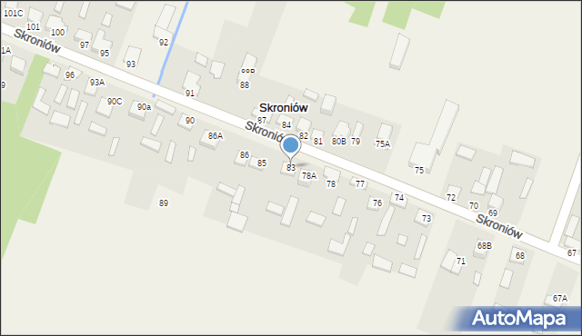 Skroniów, Skroniów, 83, mapa Skroniów