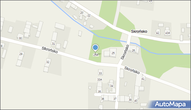 Skrońsko, Skrońsko, 25A, mapa Skrońsko