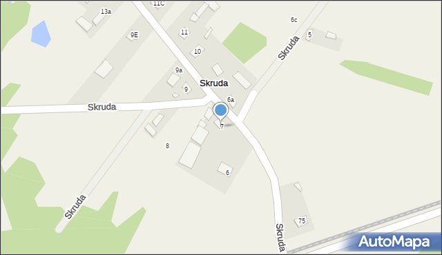 Skruda, Skruda, 7, mapa Skruda