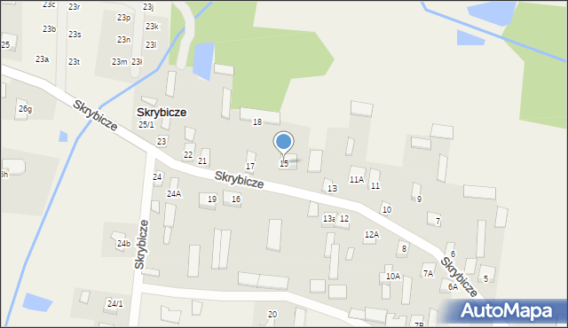 Skrybicze, Skrybicze, 15, mapa Skrybicze