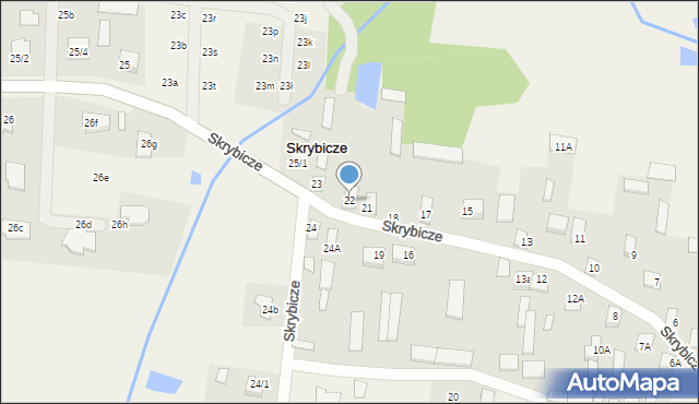 Skrybicze, Skrybicze, 22, mapa Skrybicze