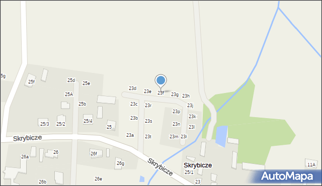 Skrybicze, Skrybicze, 23f, mapa Skrybicze