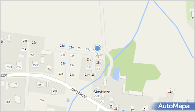 Skrybicze, Skrybicze, 23j, mapa Skrybicze