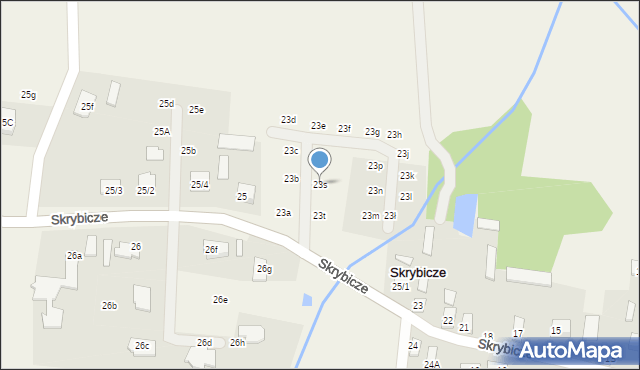 Skrybicze, Skrybicze, 23s, mapa Skrybicze