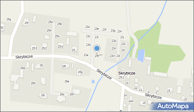 Skrybicze, Skrybicze, 23t, mapa Skrybicze