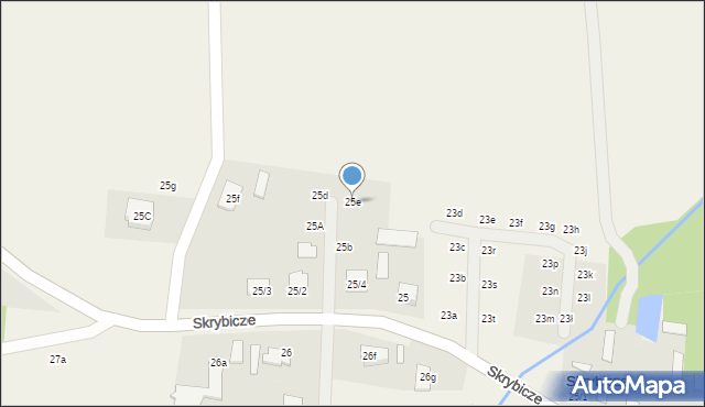 Skrybicze, Skrybicze, 25e, mapa Skrybicze