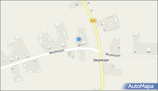 Skryhiczyn, Skryhiczyn, 26, mapa Skryhiczyn