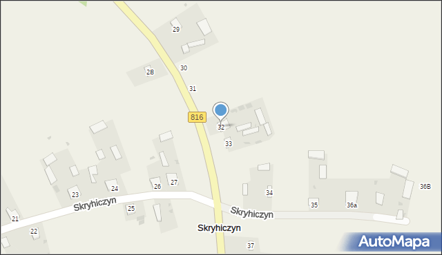 Skryhiczyn, Skryhiczyn, 32, mapa Skryhiczyn