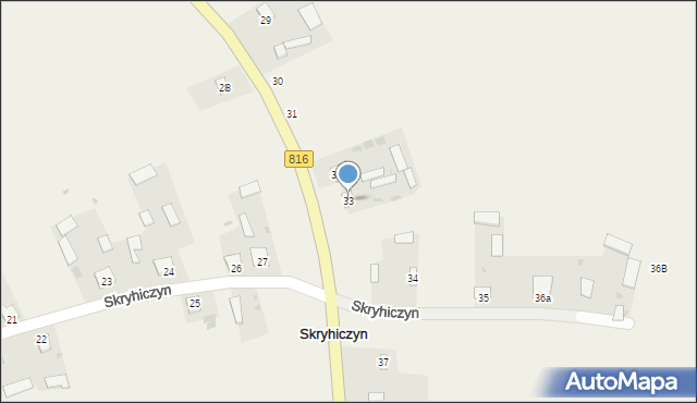 Skryhiczyn, Skryhiczyn, 33, mapa Skryhiczyn