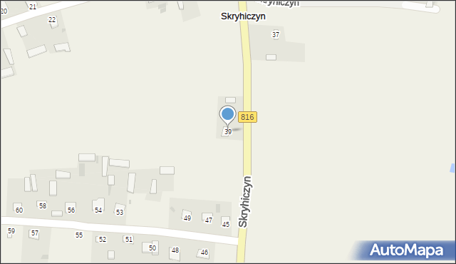 Skryhiczyn, Skryhiczyn, 39, mapa Skryhiczyn