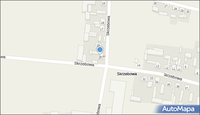 Skrzebowa, Skrzebowa, 15, mapa Skrzebowa