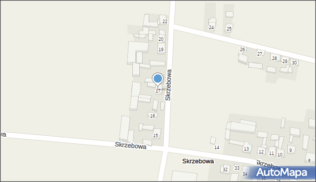 Skrzebowa, Skrzebowa, 17, mapa Skrzebowa