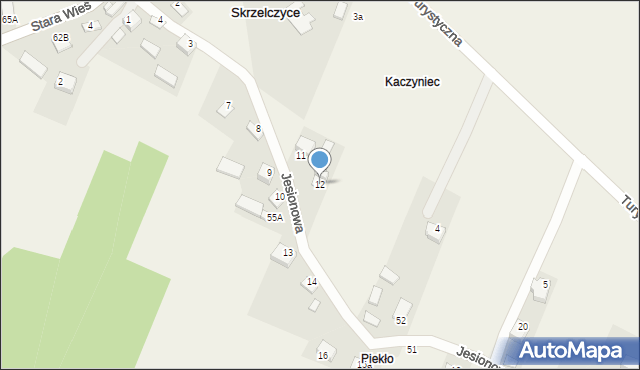 Skrzelczyce, Skrzelczyce, 54B, mapa Skrzelczyce