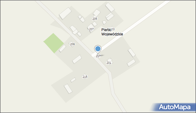 Skrzeszew, Skrzeszew, 217, mapa Skrzeszew