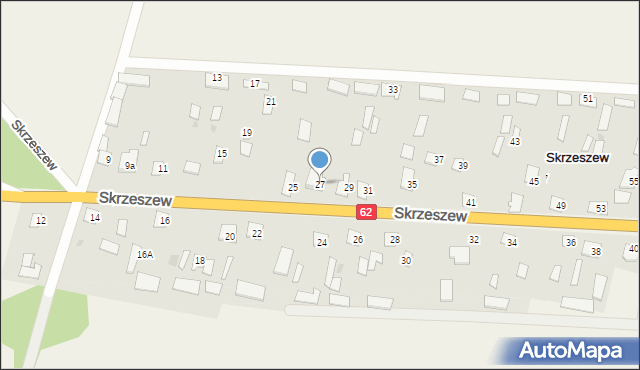 Skrzeszew, Skrzeszew, 27, mapa Skrzeszew