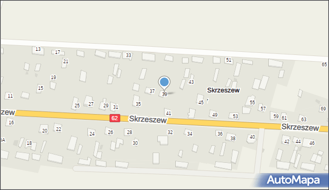 Skrzeszew, Skrzeszew, 39, mapa Skrzeszew