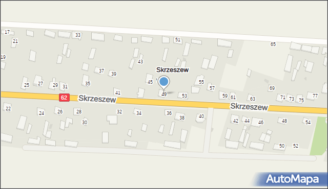 Skrzeszew, Skrzeszew, 49, mapa Skrzeszew