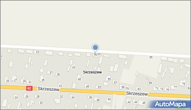 Skrzeszew, Skrzeszew, 51, mapa Skrzeszew