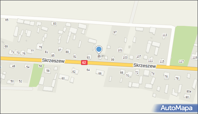 Skrzeszew, Skrzeszew, 95, mapa Skrzeszew