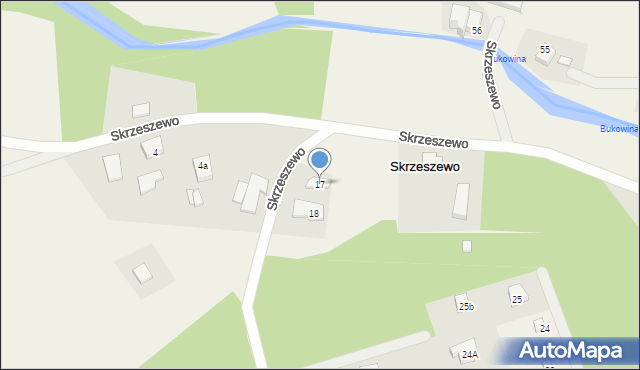 Skrzeszewo, Skrzeszewo, 17, mapa Skrzeszewo