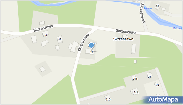 Skrzeszewo, Skrzeszewo, 18, mapa Skrzeszewo