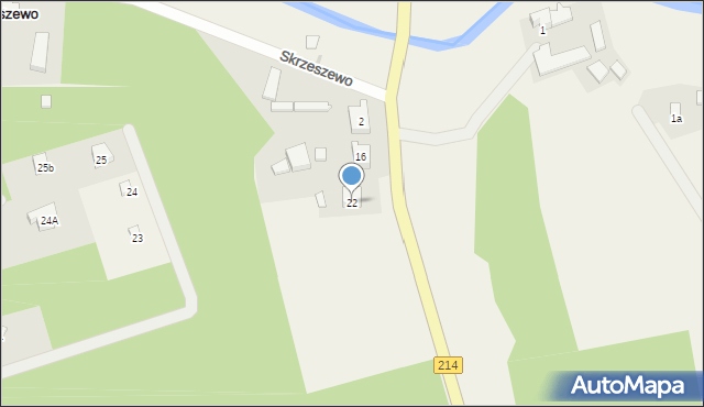 Skrzeszewo, Skrzeszewo, 22, mapa Skrzeszewo