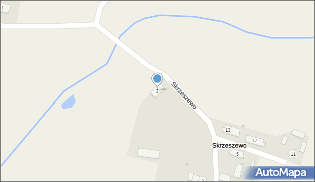 Skrzeszewo, Skrzeszewo, 2, mapa Skrzeszewo