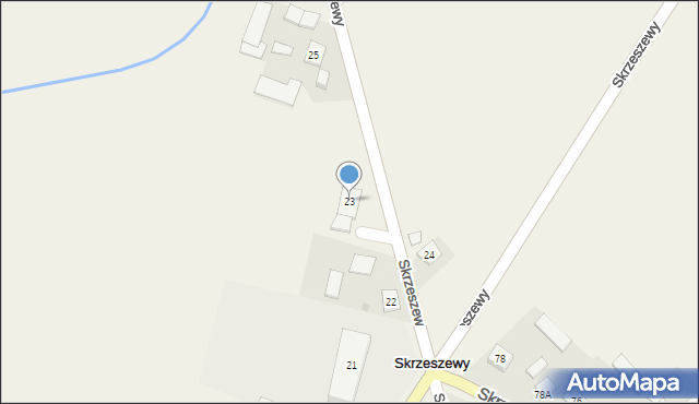 Skrzeszewy, Skrzeszewy, 23, mapa Skrzeszewy