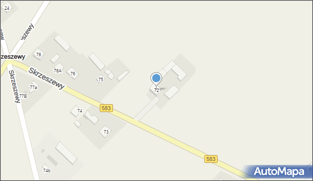 Skrzeszewy, Skrzeszewy, 72, mapa Skrzeszewy