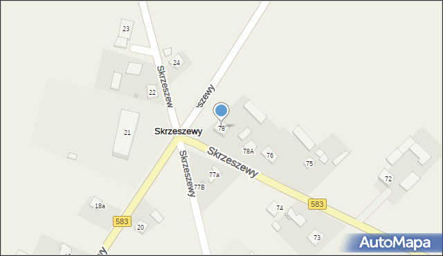 Skrzeszewy, Skrzeszewy, 78, mapa Skrzeszewy