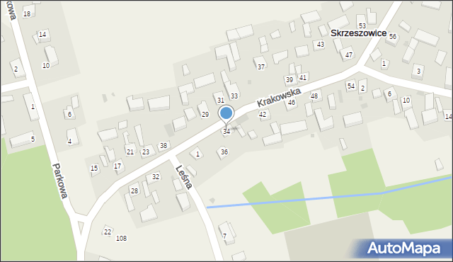 Skrzeszowice, Skrzeszowice, 34, mapa Skrzeszowice